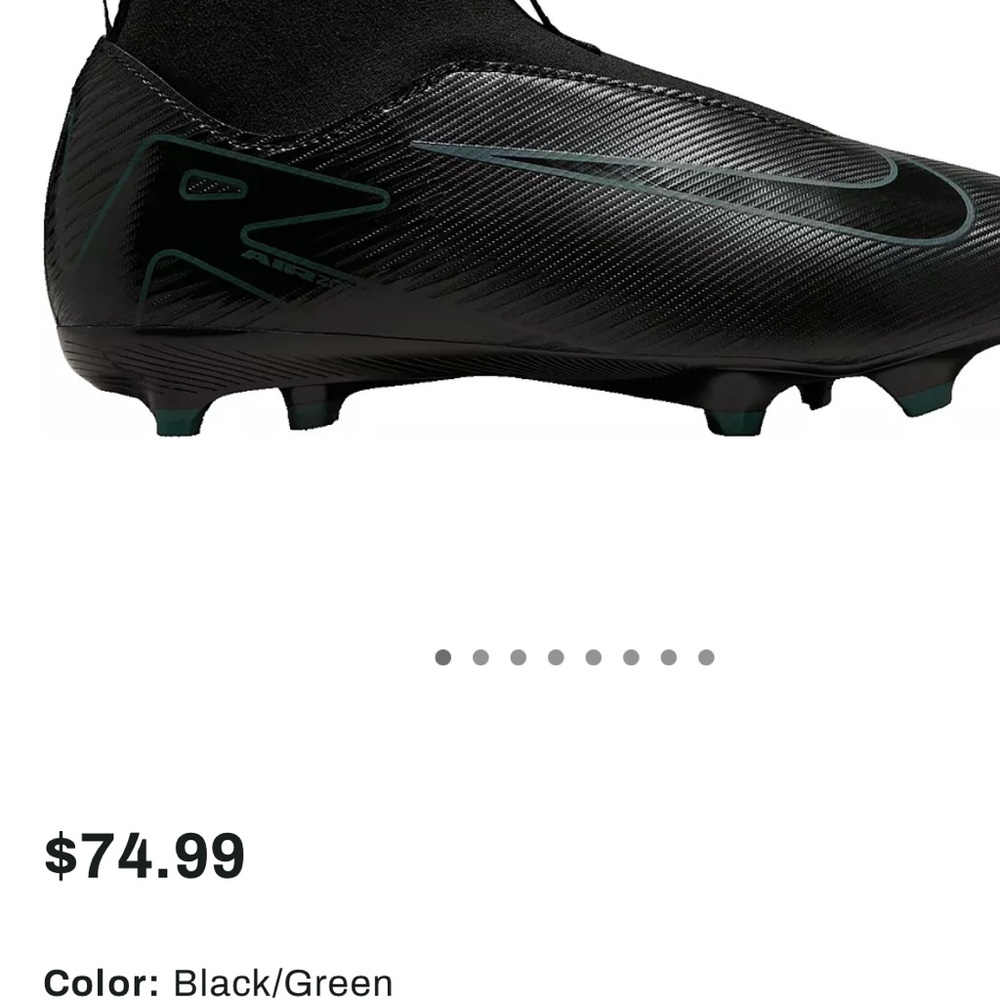 Nike Kids Shoes Black and Green